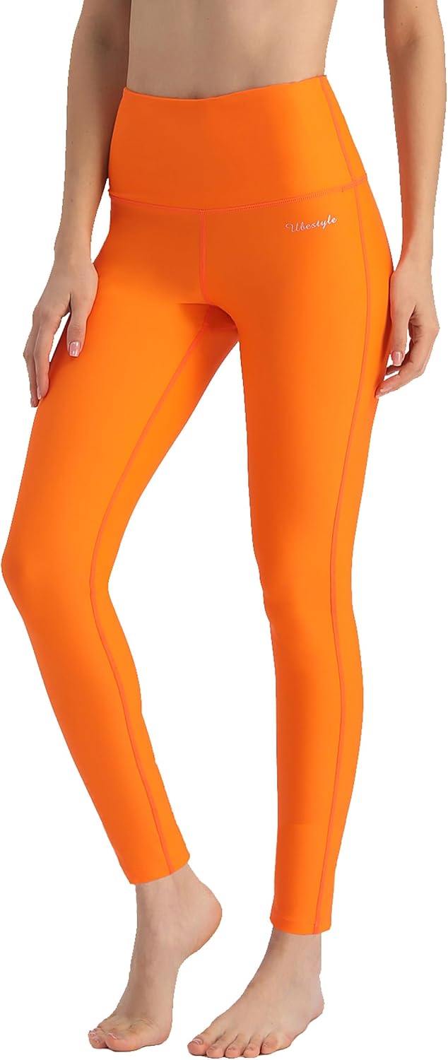 Women's Swim Leggings - UPF 50+ High Waist Rash Guard Pants with Built-In Liner and Chlorine Resistant Knit - Small (3)