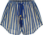 Women's Crochet Cover-Up Shorts - High Waisted Beach Bottoms with Drawstring Waist and Flowy Side Slits - Small