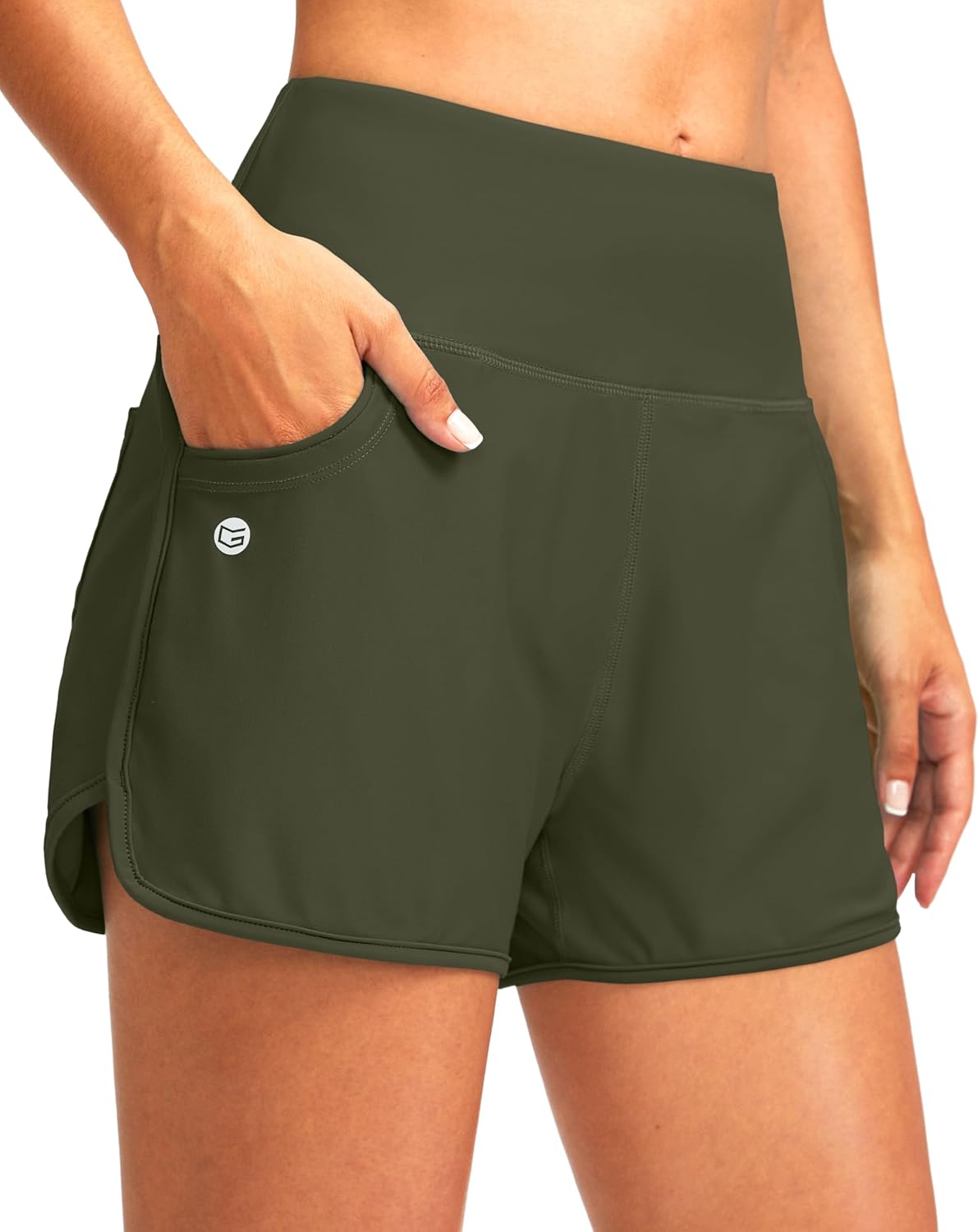 Women's Swim Board Shorts - UPF 50+ Quick Dry with Built-In Liner, Three Pockets and 3 or 5 Inch Inseam - 3'' Inseam (11