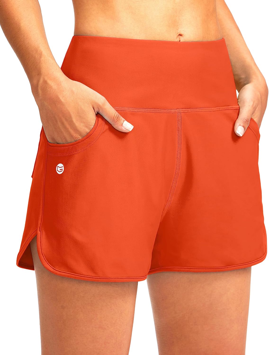 Women's Swim Board Shorts - UPF 50+ Quick Dry with Built-In Liner, Three Pockets and 3 or 5 Inch Inseam - 3'' Inseam (4)