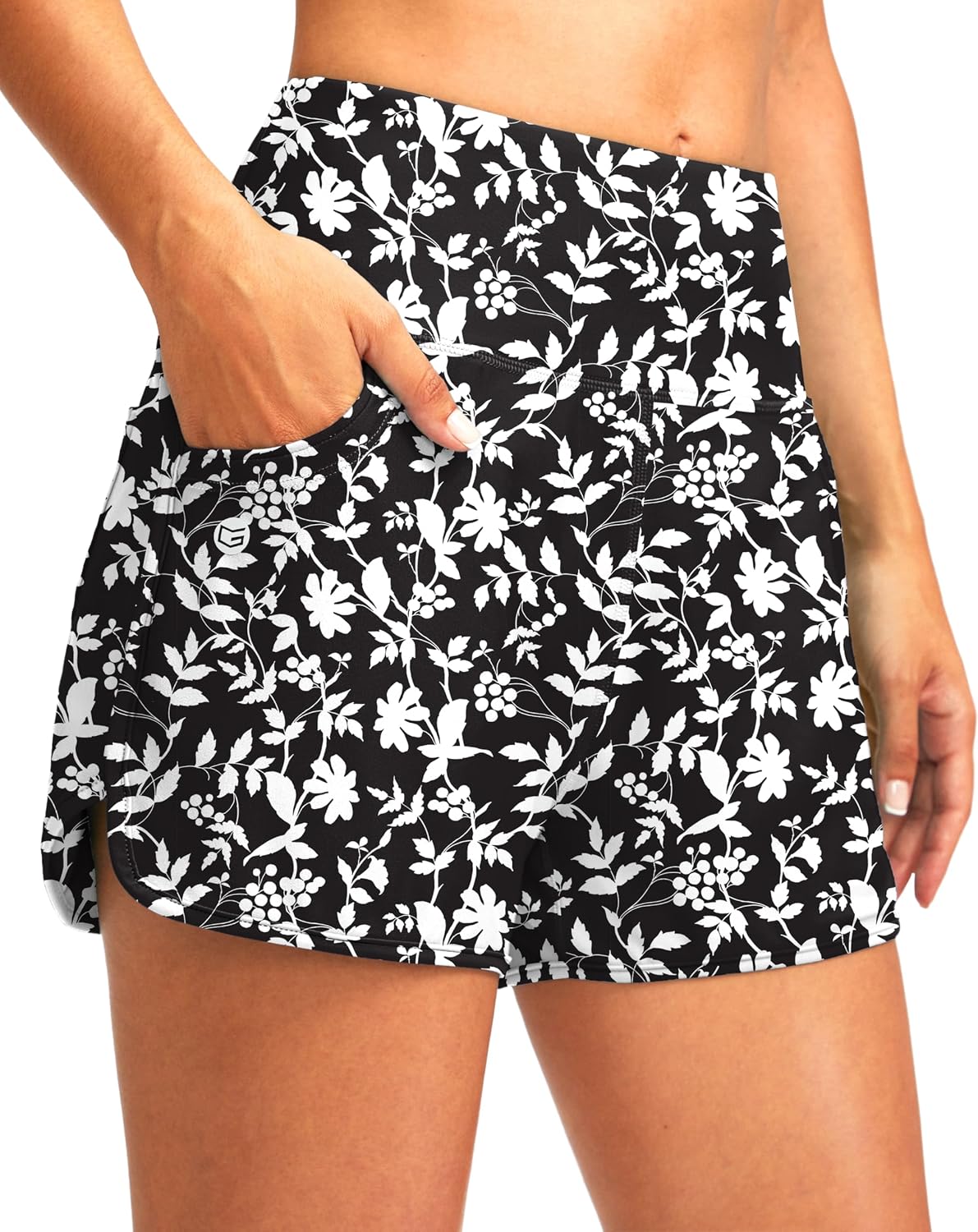 Women's Swim Board Shorts - UPF 50+ Quick Dry with Built-In Liner, Three Pockets and 3 or 5 Inch Inseam - 3'' Inseam (3)
