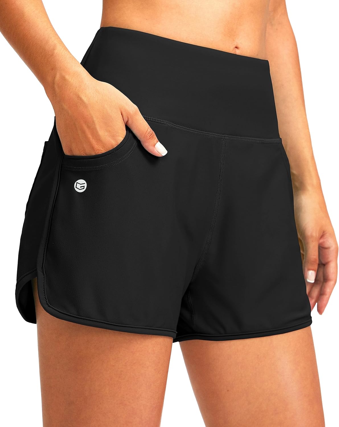 Women's Swim Board Shorts - UPF 50+ Quick Dry with Built-In Liner, Three Pockets and 3 or 5 Inch Inseam - 3'' Inseam